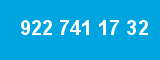 922 741 17 32 922 741 17 32